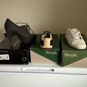 3 pair of woman’s shoes